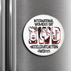 International Women's Day   Accelerate Action Magnet