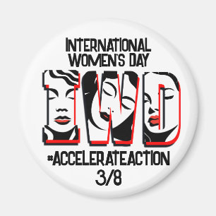 International Women's Day   Accelerate Action Magnet
