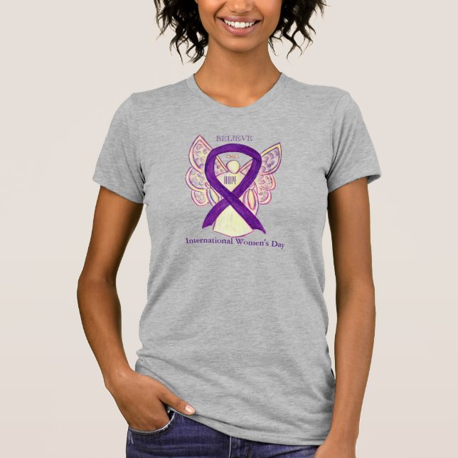 International Women's Day Awareness Ribbon Shirt (Front)