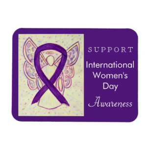 International Women's Day Awarness Ribbon Magnet