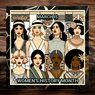 International Women's Day Black and Gold  Poster
