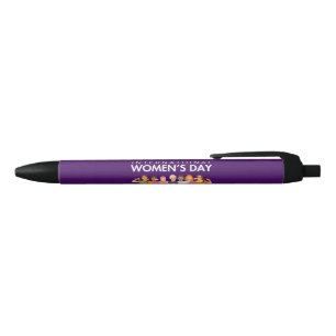 International women's day black ink pen