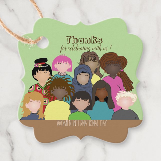 International Women's Day Favour Tags (Front)