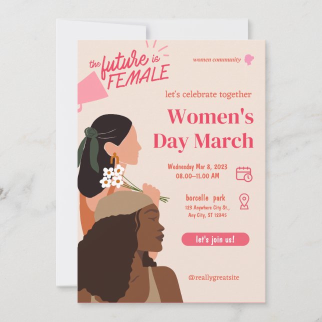 international women's day greeting cards (Front)