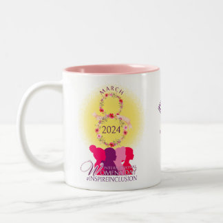 International Womens Day Inspire Inclusion QR Code Two-Tone Coffee Mug