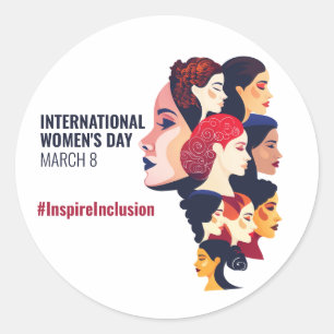International Women's Day IWD March 8 Classic Round Sticker