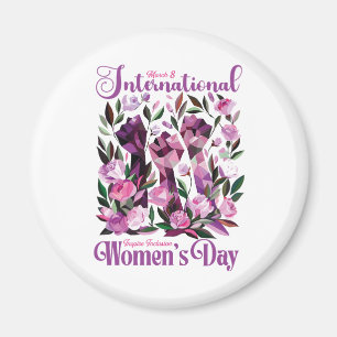 International Women's Day March 8 Tapestry Magnet