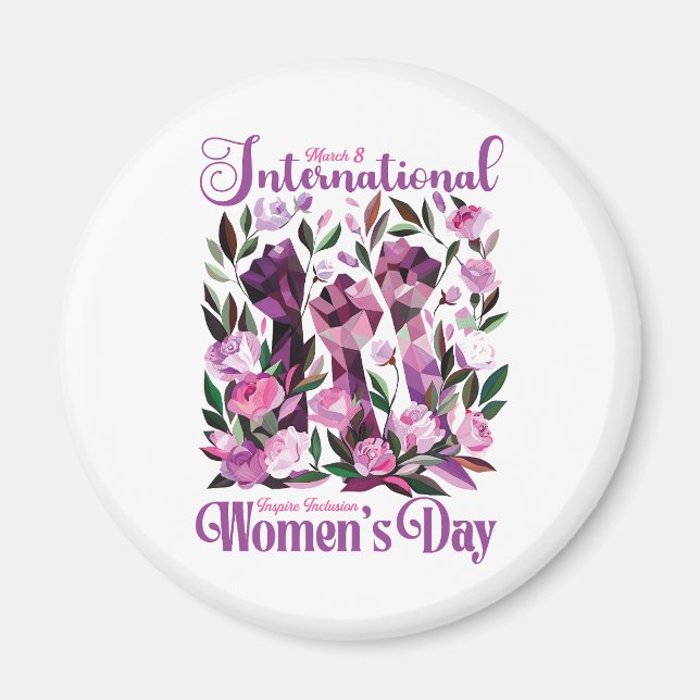 International Women's Day March 8 Tapestry Magnet (Front)