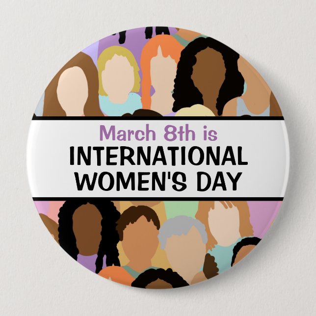 International Women's Day - March 8th   10 Cm Round Badge (Front)