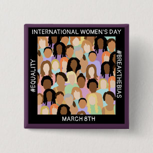 International Women's Day - March 8th  15 Cm Square Badge