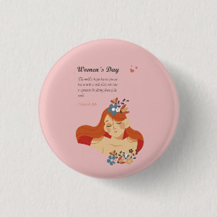 International Women's Day March 8th 3 Cm Round Badge