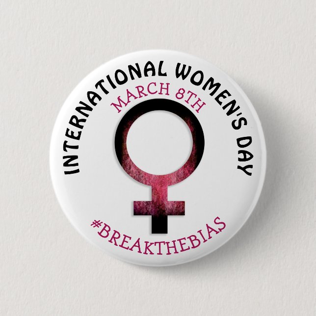 International Women's Day | March 8th  6 Cm Round Badge (Front)