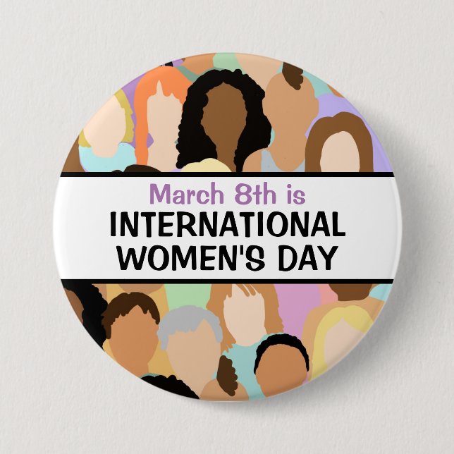 International Women's Day - March 8th  7.5 Cm Round Badge (Front)