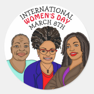 International Women's Day - March 8th Classic Round Sticker