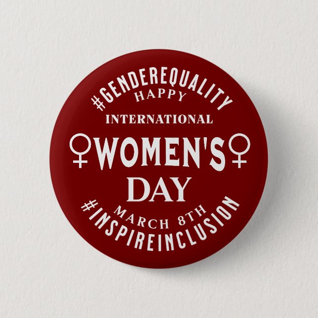 International Women's Day | March 8th Equality 6 Cm Round Badge (Front)
