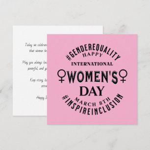 International Women's Day   March 8th Equality Card