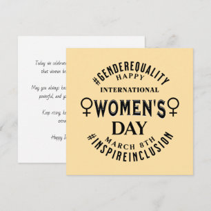 International Women's Day March 8th Equality Card
