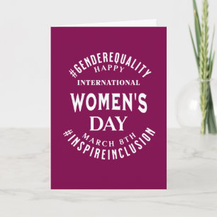 International Women's Day   March 8th Equality Card