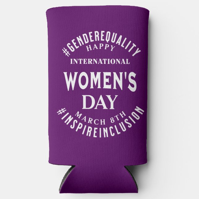 International Women's Day | March 8th Equality Seltzer Can Cooler (Front)