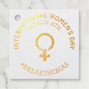 International Women's Day March 8th Favour Tags