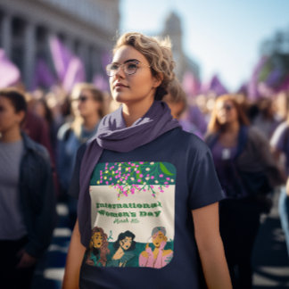 International Women's Day March 8th Floral Womens Tri-Blend Shirt
