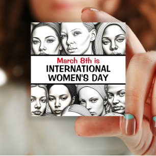 International Women's Day - March 8th  #IWD2024  15 Cm Square Badge
