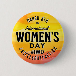 International Women's Day March 8th IWD 6 Cm Round Badge
