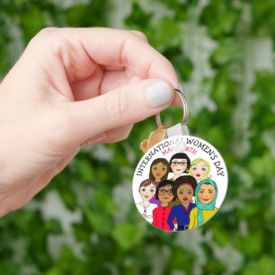 International Women's Day March 8th Key Ring