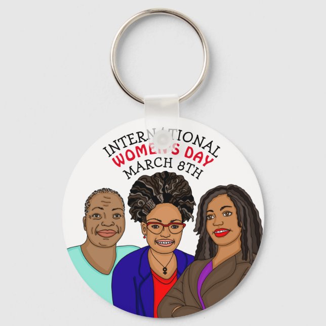 International Women's Day - March 8th Key Ring (Front)