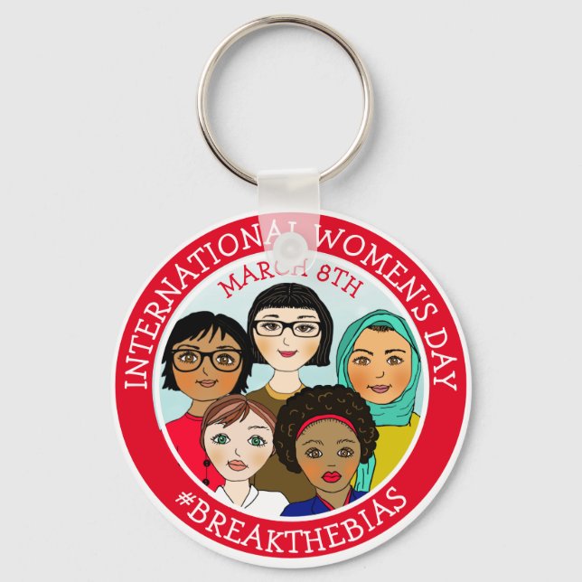 International Women's Day March 8th     Key Ring (Front)