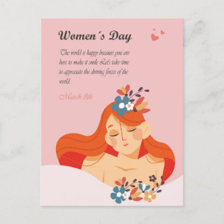 International Women's Day March 8th Postcard