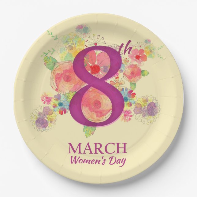 International Women's Day Paper Plate (Front)
