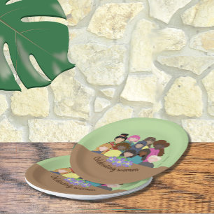 International women's day paper plates