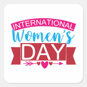 International Womens Day Square Sticker