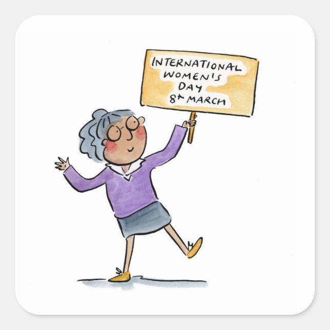 International Women's Day Square Sticker (Front)