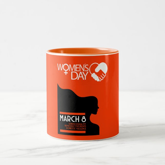 International Women's Day  Two-Tone Coffee Mug (Center)