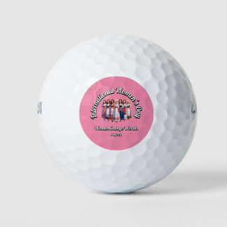 International Women's Day. Women Change Worlds. Golf Balls
