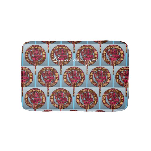 international women's march 2017 raised fist bath mat (Front)