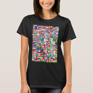 International World Flags Flags World Map Globe T-Shirt