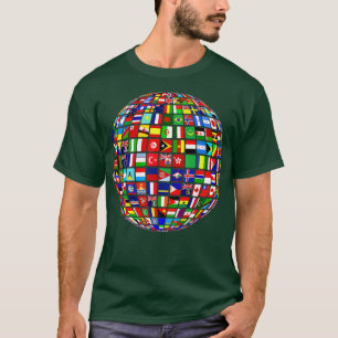 International World Flags  Flags World Map  T-Shirt