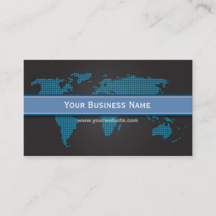 International World Map Dark Business card