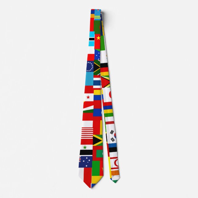 International World Wide Flag Collage Tie (Front)