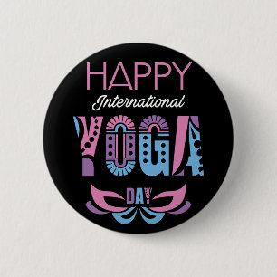 International Yoga Day 6 Cm Round Badge