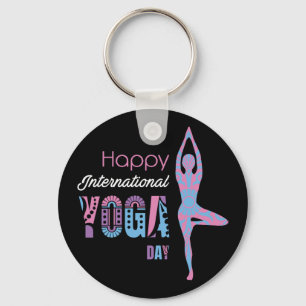 International Yoga Day Key Ring