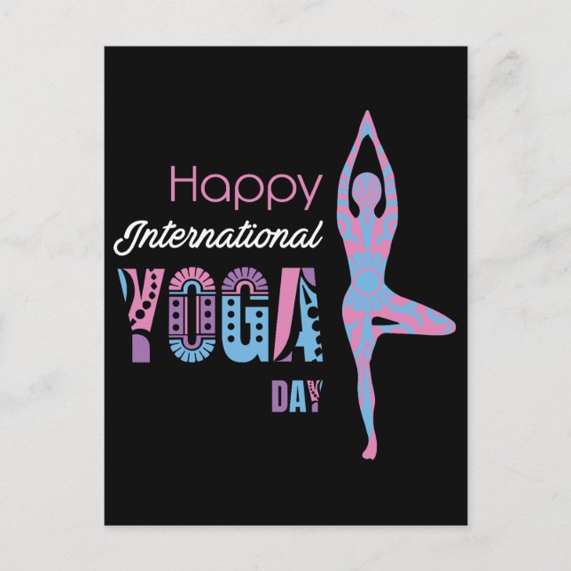 International Yoga Day Postcard (Front)