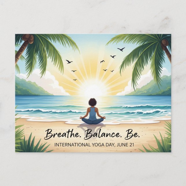 International Yoga Day  Postcard (Front)