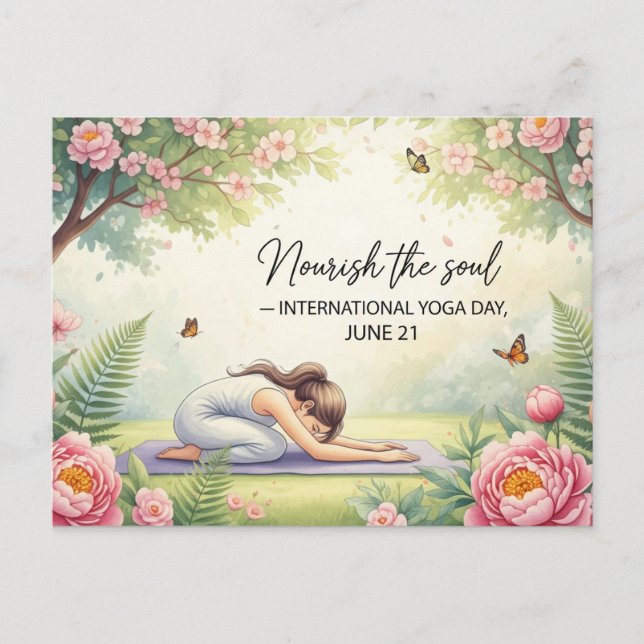 International Yoga Day  Postcard (Front)