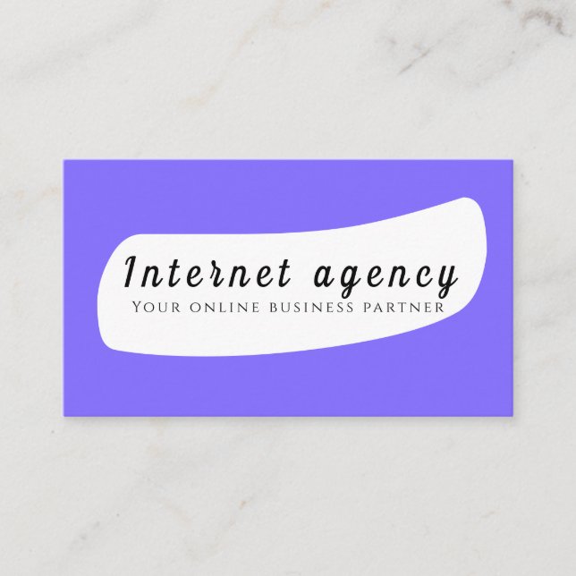 Internet agency Business Card (Front)