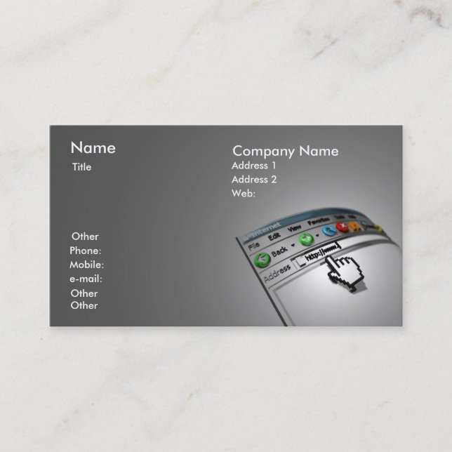 Internet Business Card (Front)