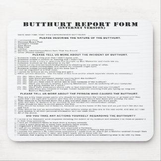 Internet Butthurt report form Mousepad